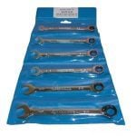 King Dick KGW3426 6 Piece Metric Ratchet Combination Spanner Set 8-19mm