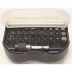 King Dick PWBS31 31 Piece 1/4" Hex Bit Set In Box With Quick Release Power Tool Adaptor