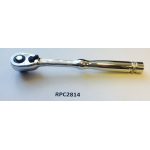 King Dick RPC2814 1/4" Drive Chrome Handled 72 Teeth Lock-on Ratchet