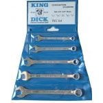 King Dick TKC5W 5 Piece Whitworth Combination Spanner Set 1/8" – 3/8" BSW
