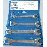 King Dick TKO4A 4 Piece Imperial Open Ended Spanner Set 7/16" – 7/8" AF
