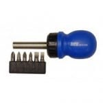 King Dick Tools Tools Stubby Ratchet Screwdriver with Bits Set