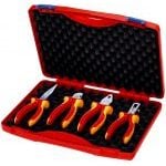 Knipex 00 20 15 “RED” Electric Set 1 VDE 4 Piece VDE Insulated Plier Set