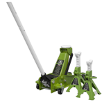 Sealey 3015CXHV Trolley Jack 3 tonne Super Rocket Lift & Axle Stands (Pair) 3 Tonne