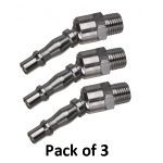 Sealey ACX90/3 1/4" BSP Male Swivel Airline Adaptors (Air Tool Tails) Pack of 3