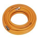 Sealey AHHC10 8mm id x 10mtr Air Hose Hybrid High Visibility with 1/4"BSP Unions