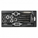 Sealey AK321 Carbon Steel Metric Tap & Die Threading Set + Holder & Wrench