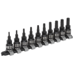 Sealey AK6027B TRX-Star Socket Bit Set 10pc 3/8"Sq Drive Black Series