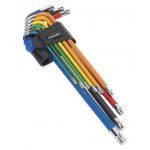 Sealey AK7194 9 Pce Colour Coded TRX-Star Torx Key Set Extra Long T10-T50