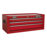 Sealey AP223 Mid-Box 3 Drawer with Ball-Bearing Slides – Red