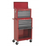 Sealey AP22513BB Topchest & Rollcab Combination 13 Drawer with Ball-Bearing Slides – Red/Grey