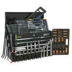 Sealey AP225BCOMBO Topchest 5 Drawer with Ball-Bearing Slides – Black & 230pc Tool Kit
