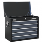 Sealey AP3505TB Topchest 5 Drawer with Ball Bearing Slides – Black/Grey