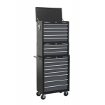Sealey AP35STACK Tool Chest Combination 16 Drawer with Ball Bearing Slides – Black/Grey