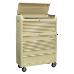 Sealey AP41COMBO Retro Style Extra-Wide Topchest & Rollcab Combination 10 Drawer – Cream