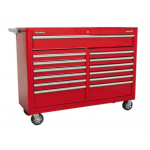 Sealey AP5213T Rollcab 13 Drawer with Ball Bearing Slides – Red