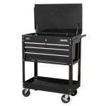 Sealey AP850MB Heavy Duty Mobile Tool & Parts Trolley With 4 Drawers & Lockable Top – Black