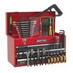 Sealey AP9243BBCOMBO Portable Tool Chest 3 Drawer with Ball Bearing Slides – Red/Grey & 93pc Tool Kit