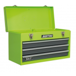 Sealey AP9243BBHV Tool Chest 3 Drawer Portable with Ball Bearing Slides – Hi-Vis Green/Grey