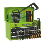 Sealey AP9243BBHVCOM Portable Tool Chest 3 Drawer with Ball Bearing Slides – Hi-Vis & 93pc Tool Kit