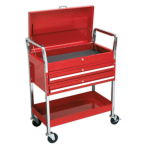 Sealey CX1042D Trolley 2-Level Heavy-Duty with Lockable Top & 2 Drawers