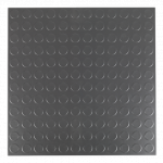 Sealey FT2S Vinyl Floor Tile with Peel & Stick Backing – Pack of 16 Tiles – Silver “Coin” design