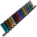 Sealey Premier AK2874D 15 pce 1/2" Drive Multi Coloured Deep Socket Set Metric 8 – 24mm