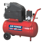 Sealey SA2415 Air Compressor 24 Litre Direct Drive 1.5hp 116 PSI 1/4" BSP 240v