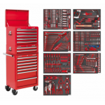 Sealey TBTPCOMBO1 Tool Chest Combination 14 Drawer with Ball Bearing Slides – Red & 446pc Tool Kit