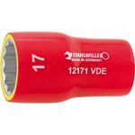 Stahlwille 12171 VDE 3/8" Drive 1000V Insulated Metric Bi-Hexagon (12-Point) Socket 12mm