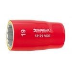 Stahlwille 12179 VDE 1/2" Drive 1000V Insulated Metric Bi-Hexagon (12-Point) Socket 22mm