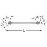 Stahlwille 29 Double Ended Flexi-Joint Spanner 20x22mm