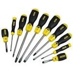 Stanley 5-64-977 10 Piece Cushion Grip Screwdriver Set – Slot/Phillips