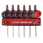 Teng MDM706TXT 6 Piece ‘Mini’ T-Handle Torx Key Driver Set T6-T15