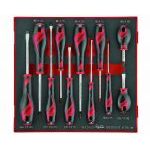 Teng Tools TED911N 11 Piece Screwdriver Set in a Foam Tray – Slotted, Phillips & Pozi