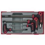 Teng TTHEX7 T-Handled Ball-Ended Hexagon (Allen) Key Set in Tool Box Module Tray