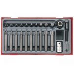 Teng TTTX23 1/2" Drive TX (Torx) Bit Socket Set in Tool Box Module Tray