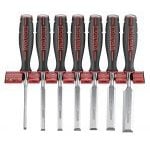 Teng WRWC07 7 Piece Carpenters Chisel Set On Wall Rack