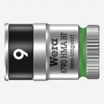 Wera 003724 8790 HMA HF Zyklop 1/4" Drive Socket With Holding Function – 9mm