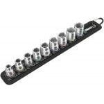 Wera 003973 Belt B 4 3/8" Drive Zyklop 9 Piece 6 Point Socket Set 8 – 19mm