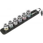 Wera 003995 Belt C 1 6 Piece 1/2" Drive Hold Function 10-19mm Socket Set On Rail