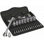 Wera 004020 8100SA10 1/4" Drive 28 Piece Imperial Zyklop Metal Push Through Ratchet Socket and Bit Set 3/16-1/2" AF