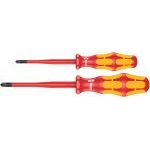 Wera 006470 165 iS PZ/S # 1 & 2 Slim Blade 2 Piece VDE Insulated Screwdriver Set