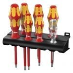 Wera 006480 7 Piece Kraftform Plus Extra Slim VDE Screwdriver Set SL/PH/PZ