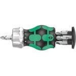 Wera 008884 6 Piece Kraftform Kompakt Stubby Magazine Ratcheting Screwdriver Bit Set PH/PZ/SL/TX