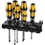 Wera 018283 Kraftform Hammer Thru Chiseldriver 6 Piece Slotted/Phillips Screwdriver Set