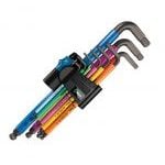 Wera 022210 Hold Function 9 Piece Multi-Colour Hexagon Allen Key Set 1.5-10mm
