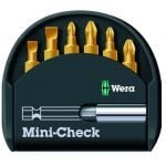 Wera 056285 Mini-Check TiN 6 Piece 1/4" Screwdriver Bit Set