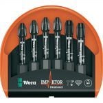 Wera 057691 Impaktor 6 Piece 50mm Long Pozi PH2 & PH3 Impact Driver Bits