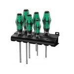 Wera 105656 Kraftform Plus 6 Piece Slotted & Pozi Screwdriver Set